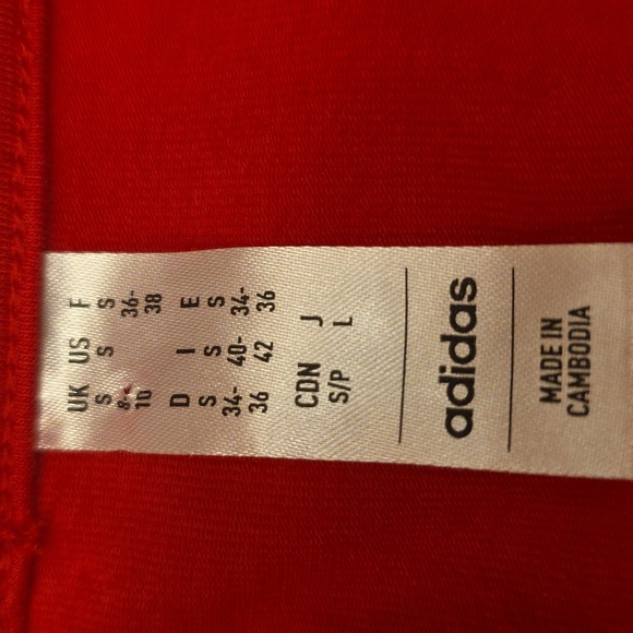 Adidas Red Midi Dress with Side Stripes - Picture 4 of 6
